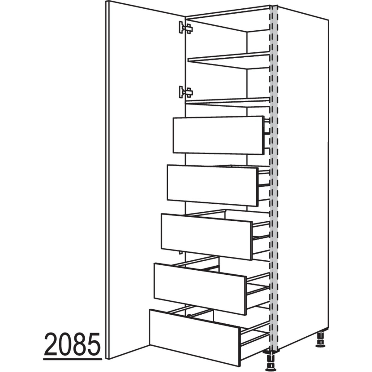 nobilia Hochschrank NHSIF60-2 36280