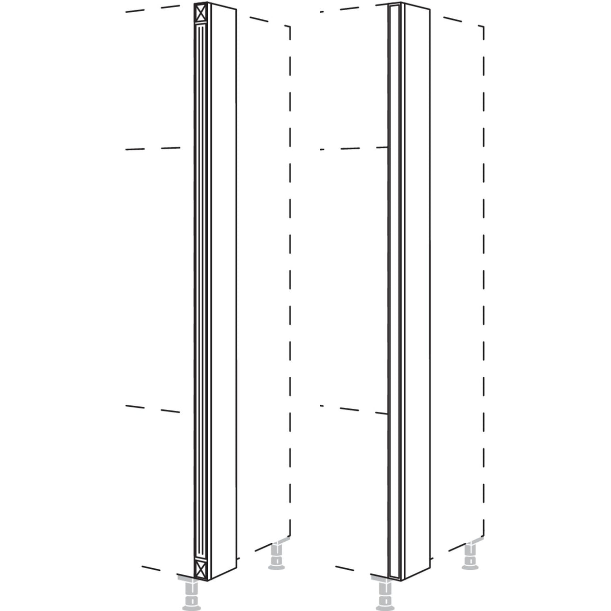 Nobilia Hochschrank-Pilaster als Zwischenloesung fuer Hochschraenke- Hoehe 1 HPIZ-1 45762