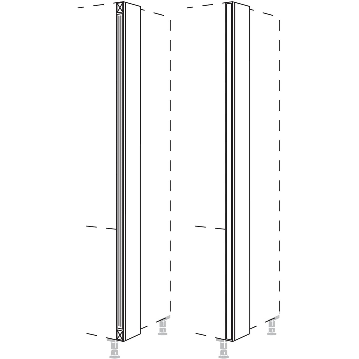 Nobilia Hochschrank-Pilaster als Zwischenlösung für Hochschränke- Höhe 2 HPIZ-2 45732