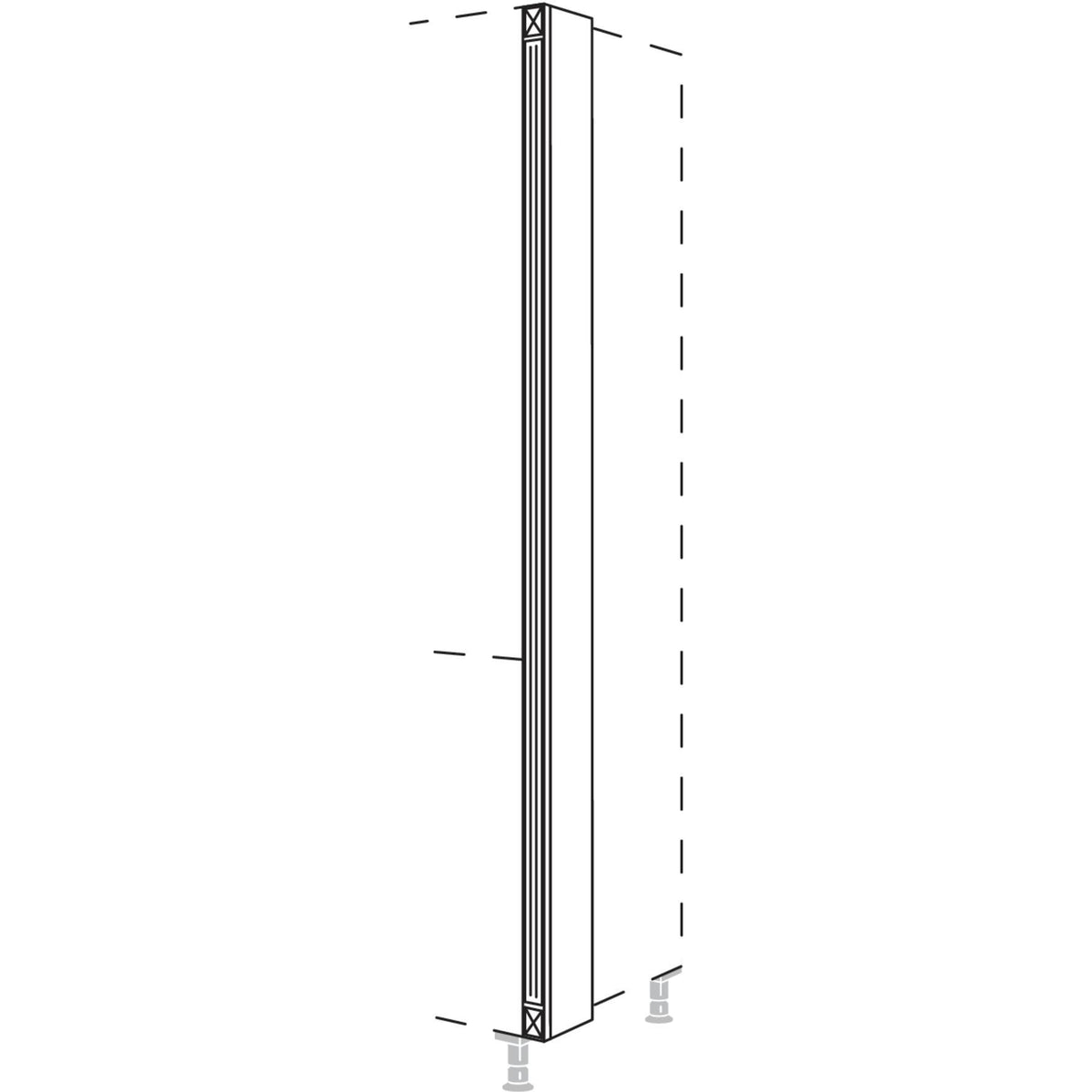 Nobilia Hochschrank-Pilaster als Zwischenlösung für Hochschränke- Höhe 2X HPIZ-2X 45735