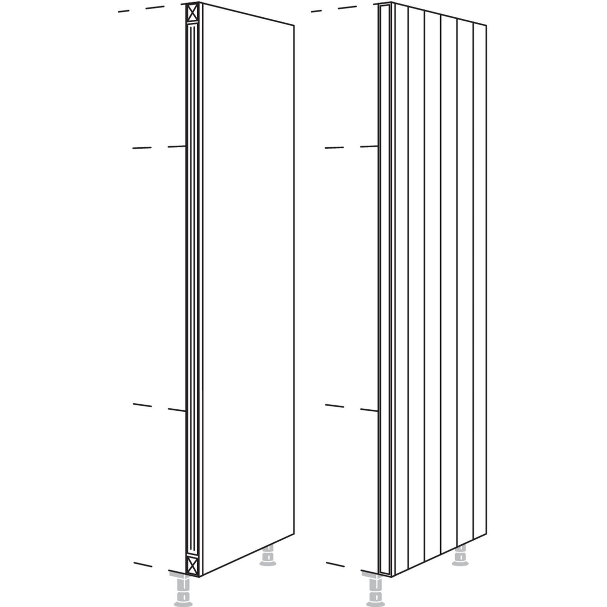 Nobilia Hochschrank-Pilaster fuer Hochschraenke- Hoehe 1 HPI-1 45761