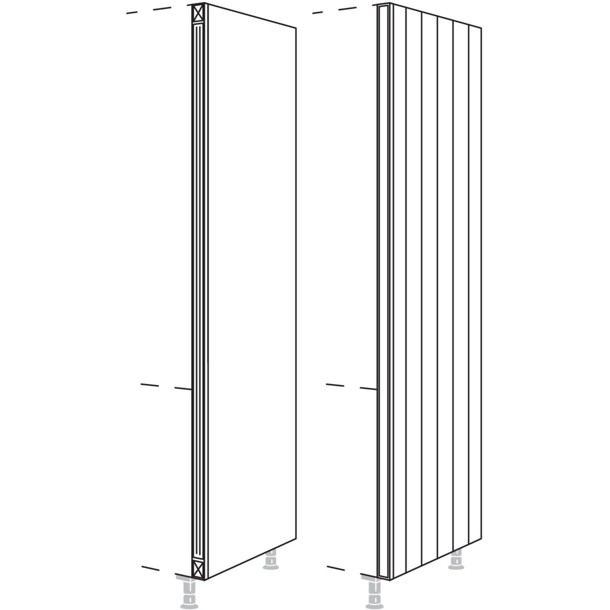 Nobilia Hochschrank-Pilaster fuer Hochschraenke- Hoehe 2 HPI-2 45731