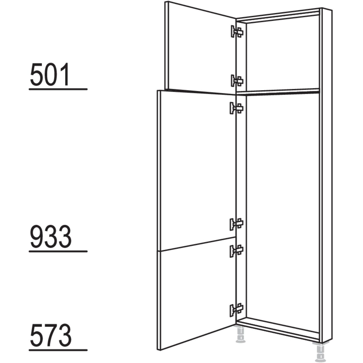 Nobilia Hochschrank-Rahmenteil HRT50-1 25455