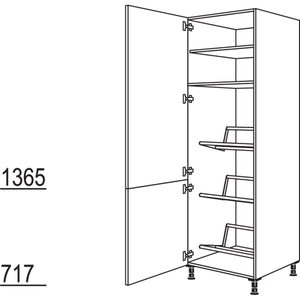 Nobilia Hochschrank fuer Getraenkekisten HDGTK60-2 35077