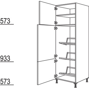 Nobilia Hochschrank fuer Getraenkekisten HGTK60-2 35076