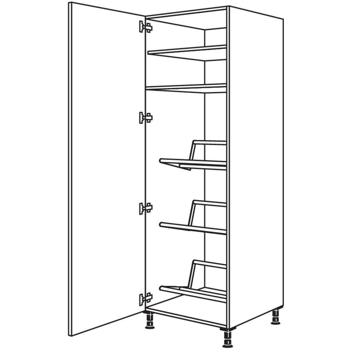 nobilia Hochschrank fuer Getraenkekisten HGTKF60-1 24075