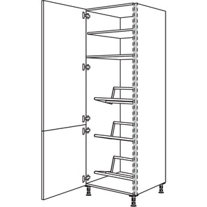 Nobilia Hochschrank fuer Getraenkekisten NHSGTK60-2 36193