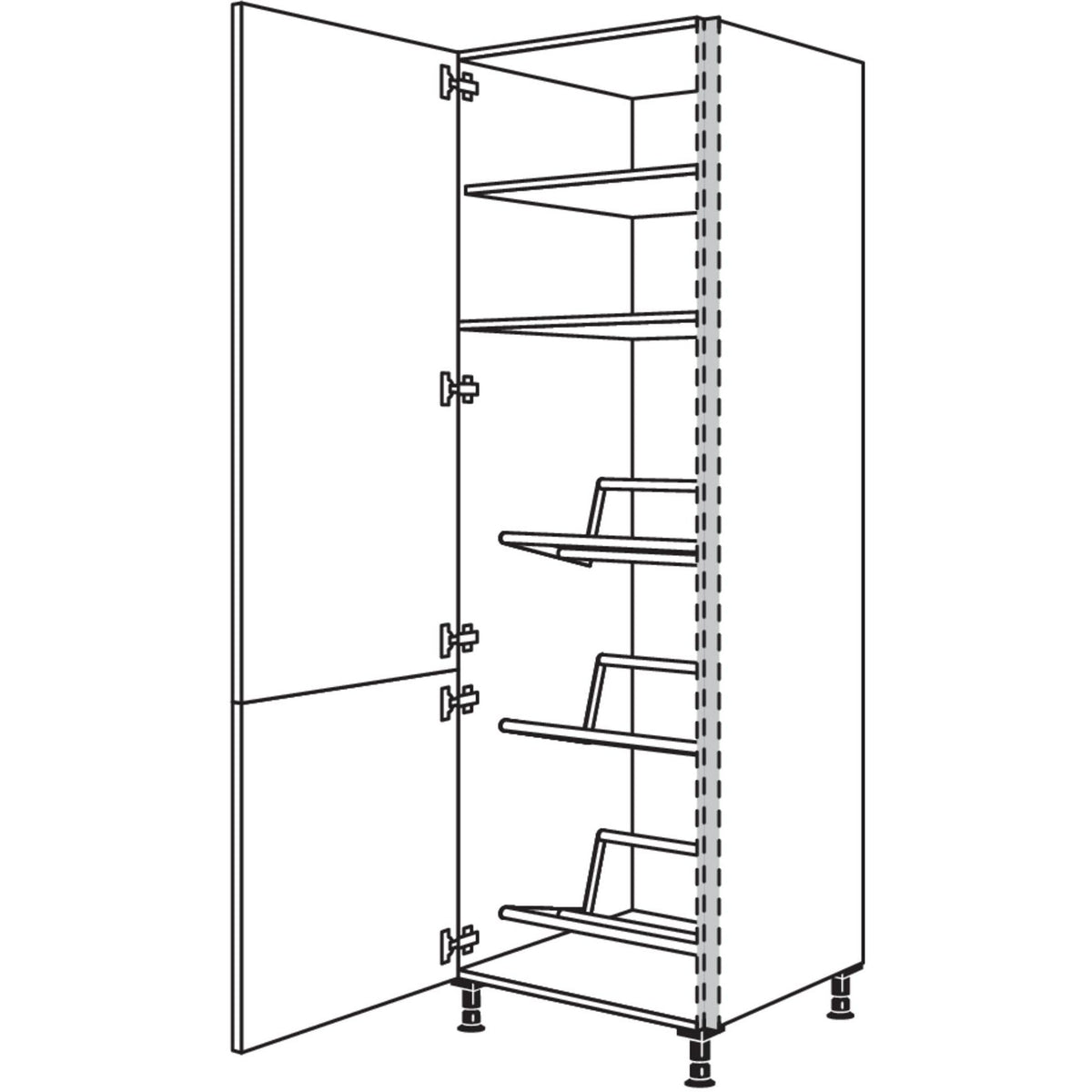 Nobilia Hochschrank fuer Getraenkekisten NHSGTK60-3 53193