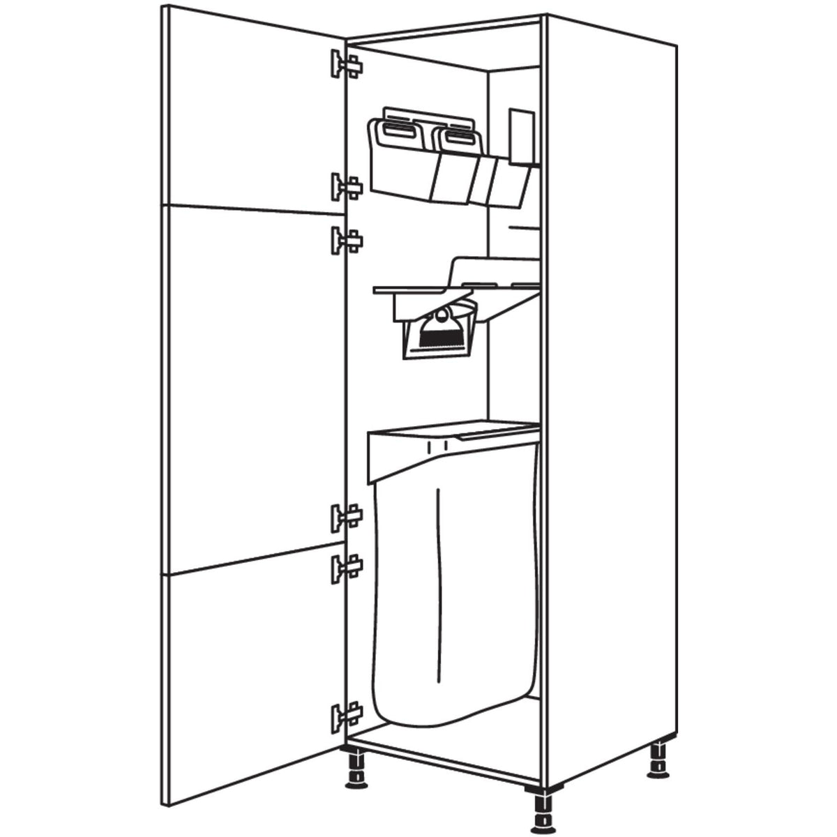 Nobilia Hochschrank mit Ordnungssystem Laundry-Area HOS50-1 24039