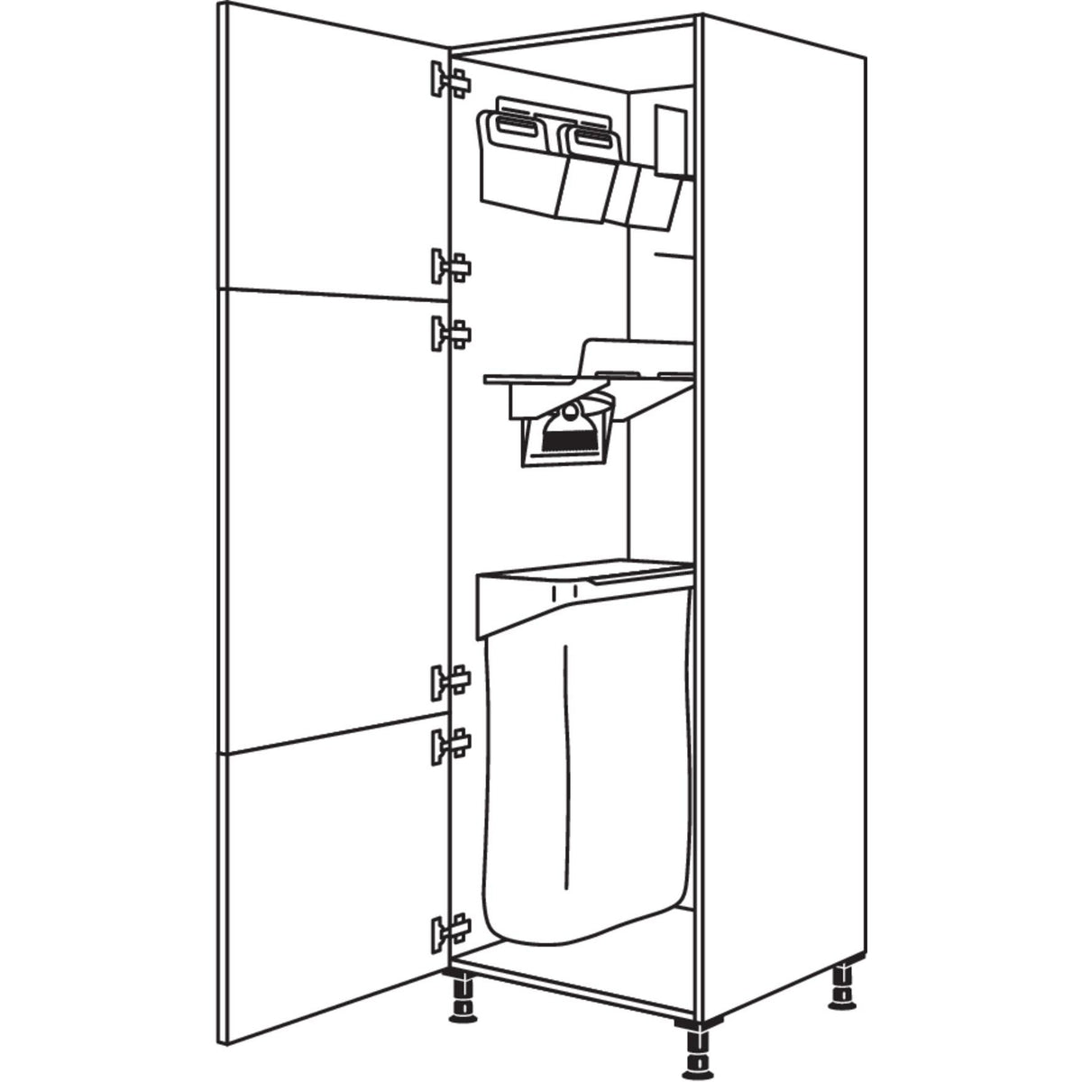Nobilia Hochschrank mit Ordnungssystem Laundry-Area HOS50-2 35039