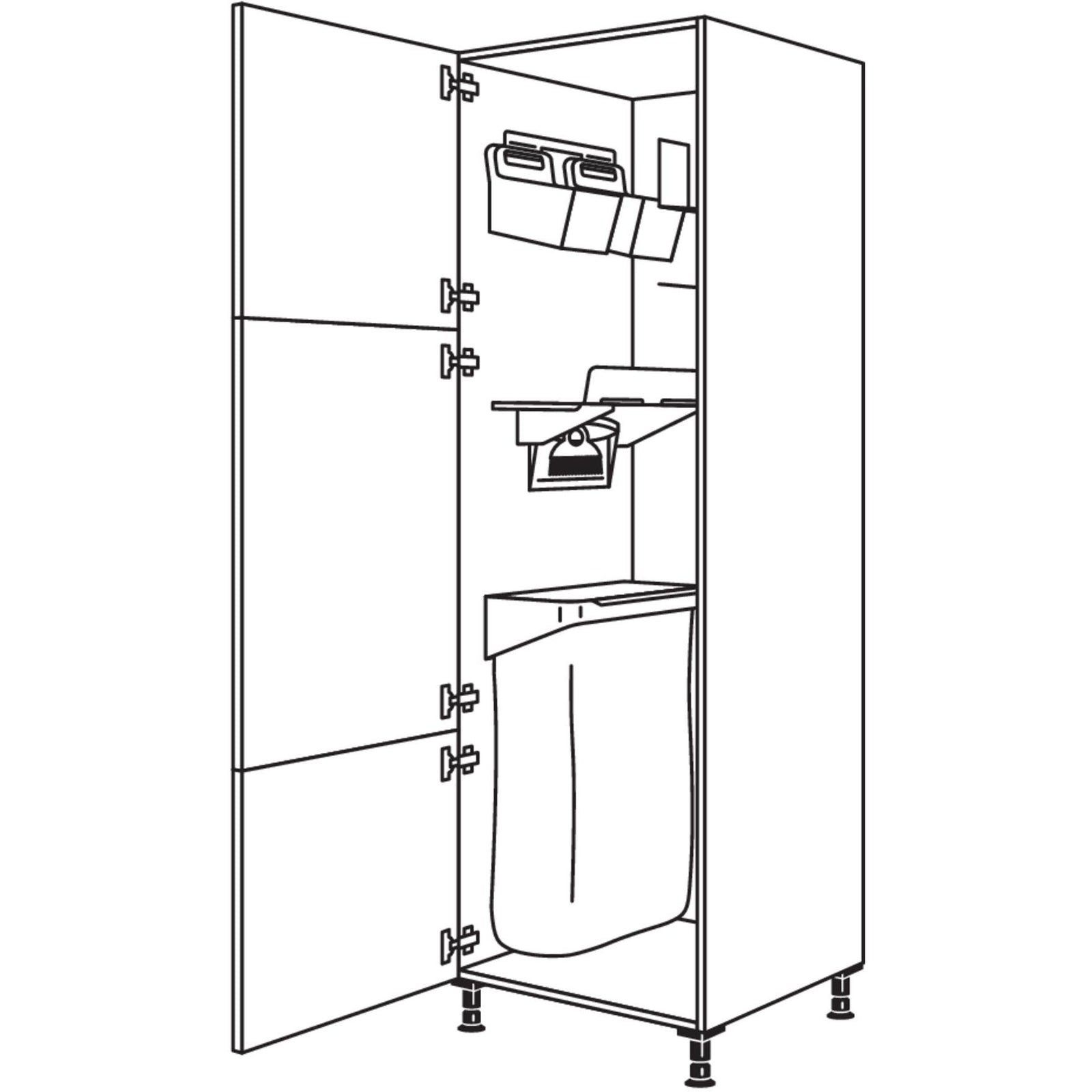 nobilia tall cabinet with organization system Laundry-Area HOS50-3 50 cm