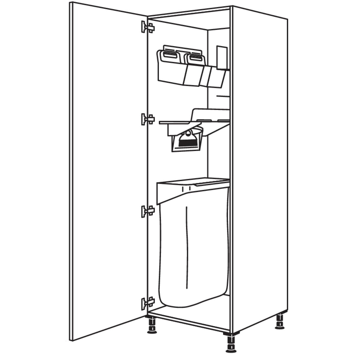 nobilia Hochschrank mit Ordnungssystem Laundry-Area HOSF60-1 24088