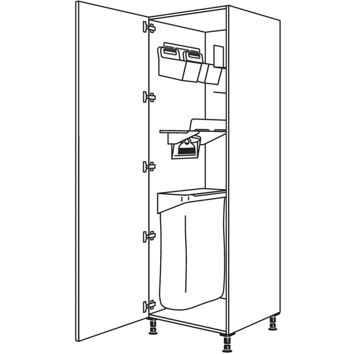 nobilia Hochschrank mit Ordnungssystem Laundry-Area HOSF50-3 43084