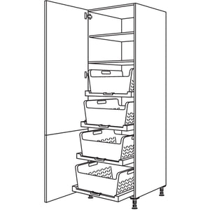 Nobilia Hochschrank mit Waeschekorb-Tablar Laundry-Area HDWTAB60-3 43062