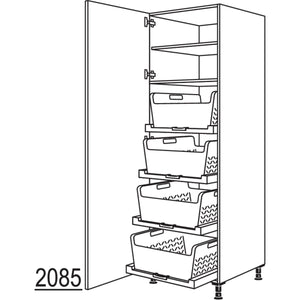 nobilia Hochschrank mit Waeschekorb-Tablar Laundry-Area HWTABF60-2 35075