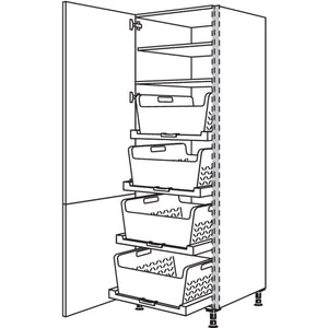 Nobilia Hochschrank mit Waeschekorb-Tablar Laundry-Area NHSWTAB60-1 21175
