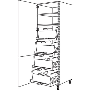 Nobilia Hochschrank mit Waeschekorb-Tablar Laundry-Area NHSWTAB60-2 36175