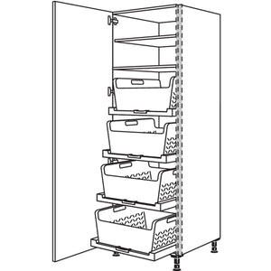 nobilia Hochschrank mit Waeschekorb-Tablar Laundry-Area NHSWTABF60-1 25130