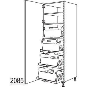 nobilia Hochschrank mit Waeschekorb-Tablar Laundry-Area NHSWTABF60-2 36170