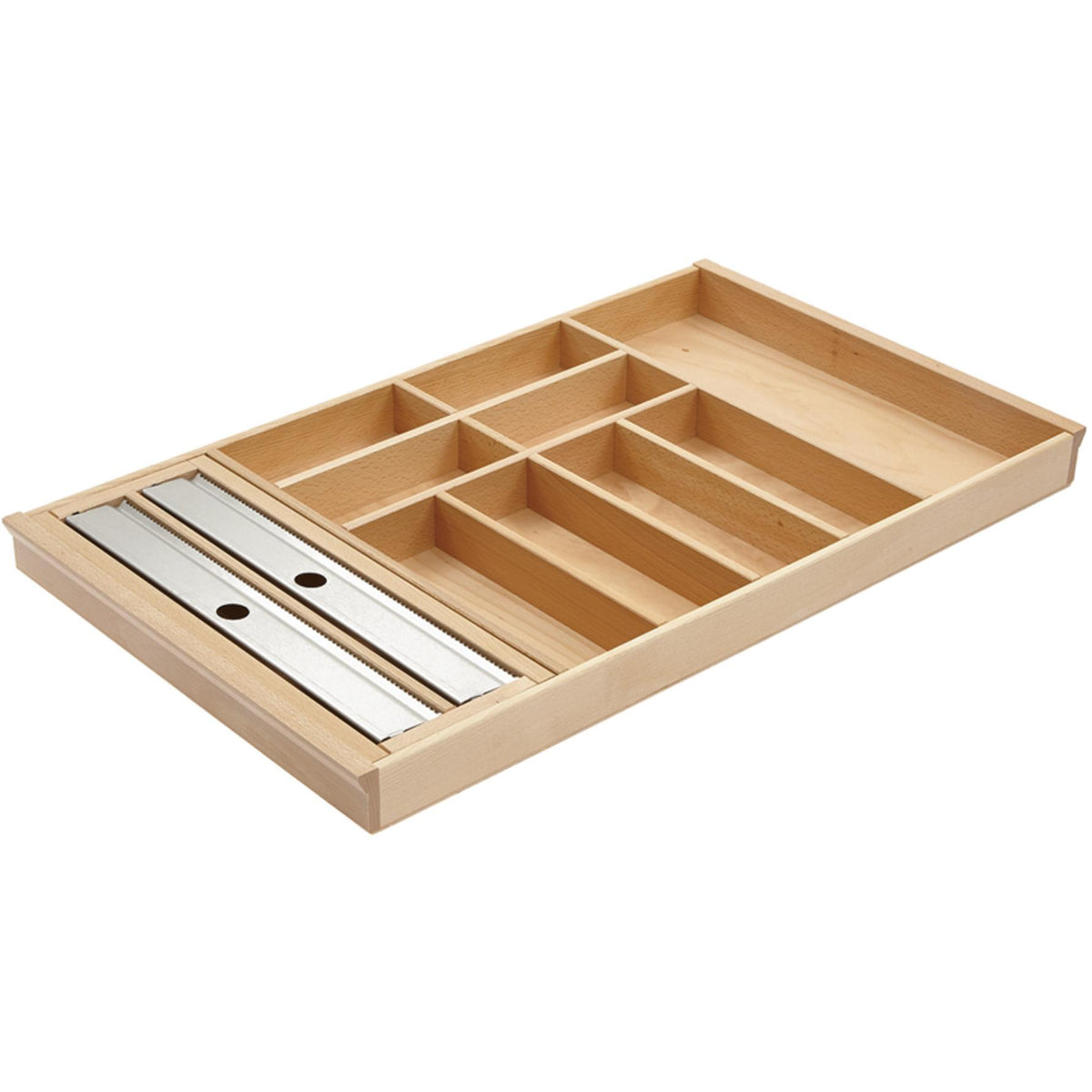 Nobilia Holz-Besteckeinsatz Buche mit Einsatz für Folienabroller BE-F120H 36062