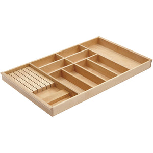 Nobilia Holz-Besteckeinsatz Buche mit Messerblock BE-M60H 36036