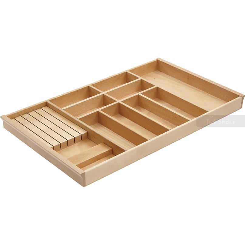 Nobilia Holz-Besteckeinsatz Buche mit Messerblock BE-M80H 36038