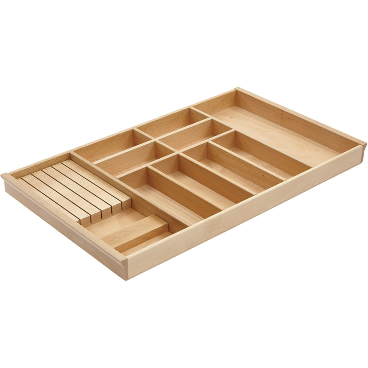 Nobilia Holz-Besteckeinsatz Buche mit Messerblock BE-M60H 36036