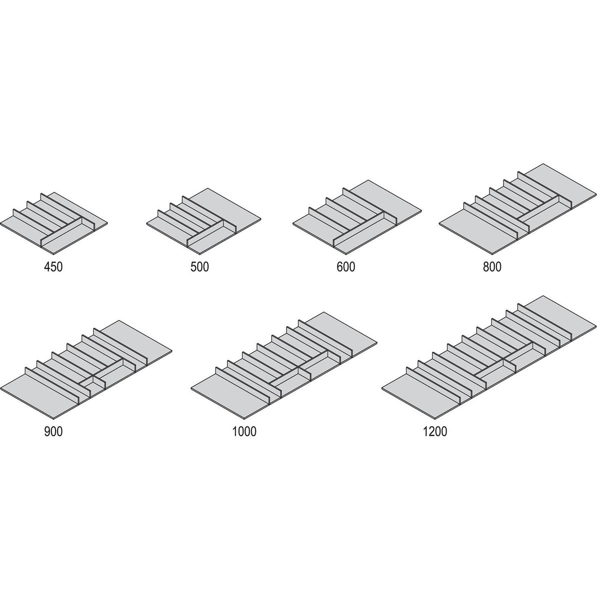 nobilia Holz-Besteckeinsatz Esche schiefergrau BE90ES 10131