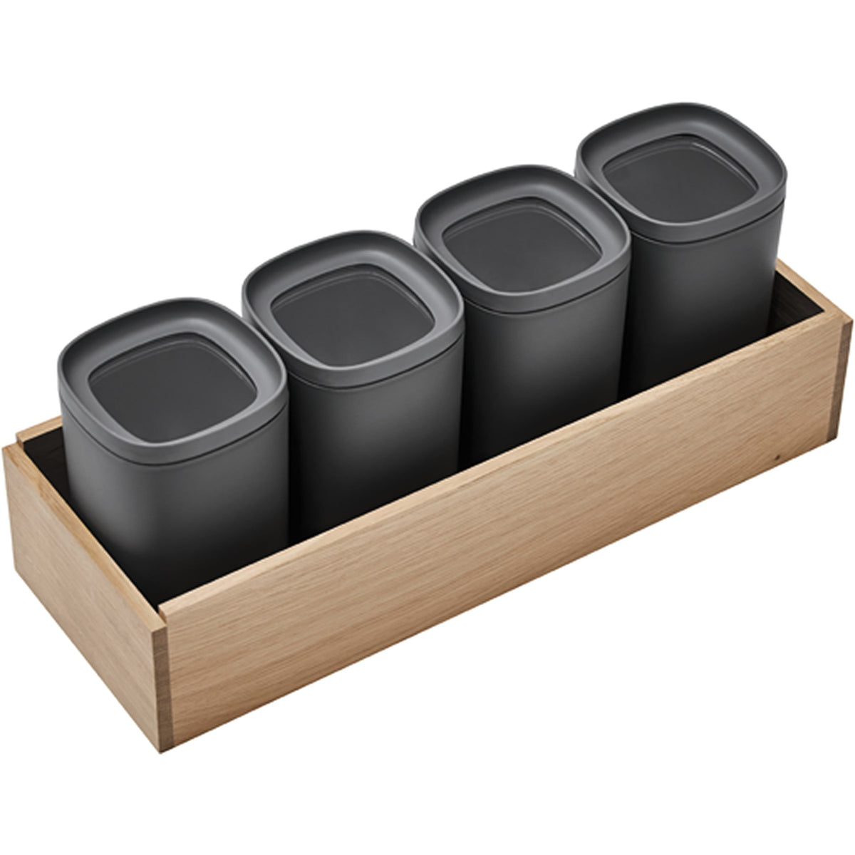 nobilia Holz-Einsatz Eiche mit Vorratsdosen HEVD4-E 10118