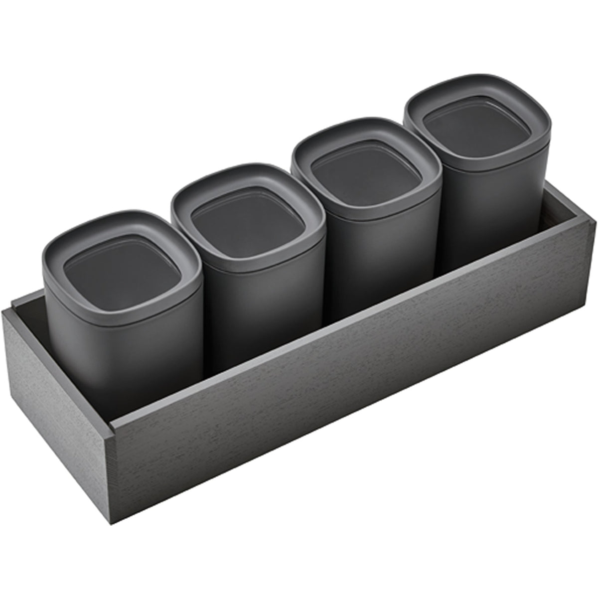 nobilia Holz-Einsatz Esche schiefergrau mit Vorratsdosen HEVD4-ES 10163