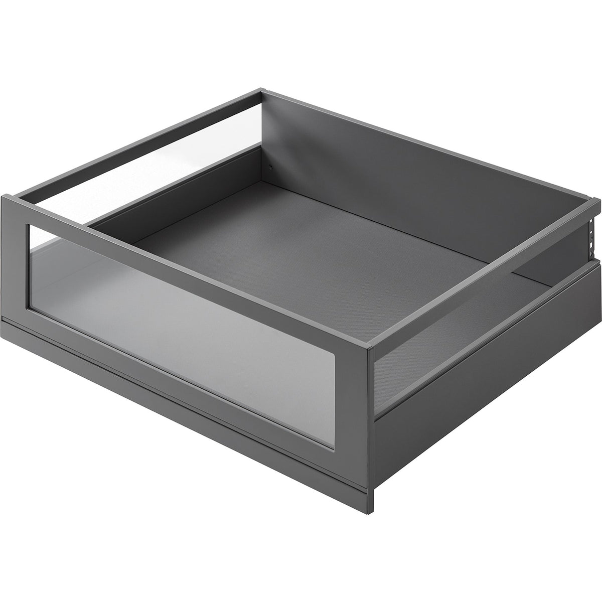 nobilia Innenauszug mit eckiger Reling und Design-Blende mit Glaseinsatz in Grauglas IAR45-G 10220