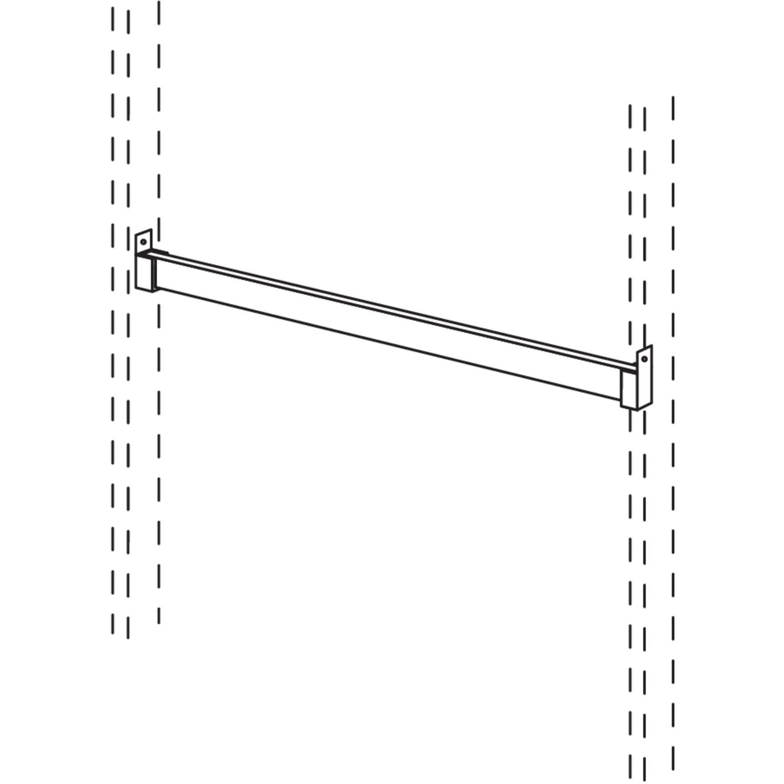 Nobilia Kleiderstange mit Aufnahme für Stollen-Regalsystem RSKST60 44932