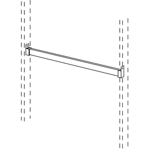 Nobilia Kleiderstange mit Aufnahme fuer Stollen- Regalsystem RSKST60 44932