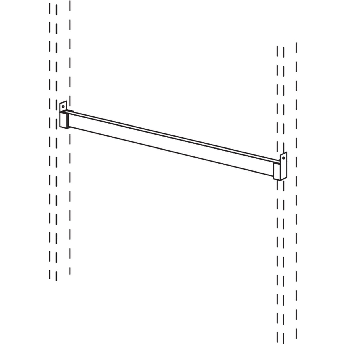 Nobilia Kleiderstange mit Aufnahme für Stollen-Regalsystem RSKST60 44937
