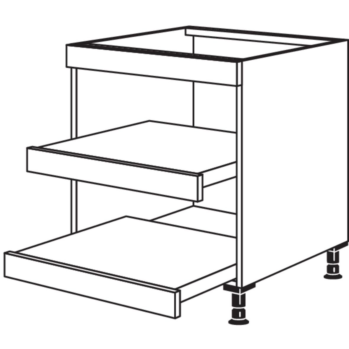 Nobilia Kochstellenschrank Landhaus mit Tablarauszuegen KATAL90 31790