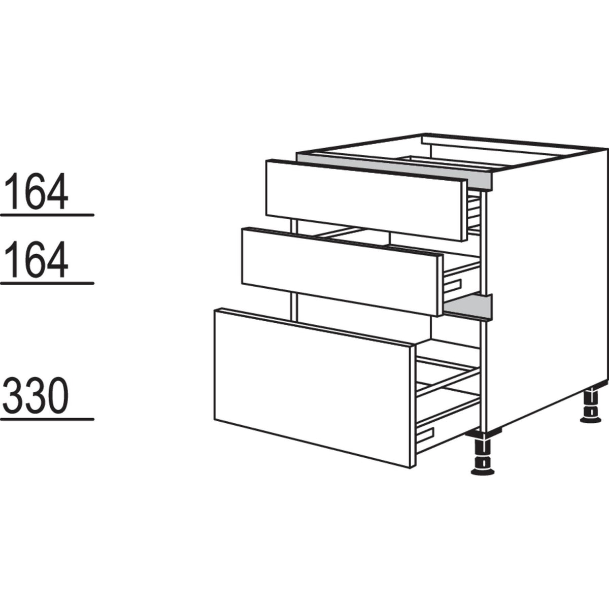 Nobilia Kochstellenschrank NK2SA80 52348