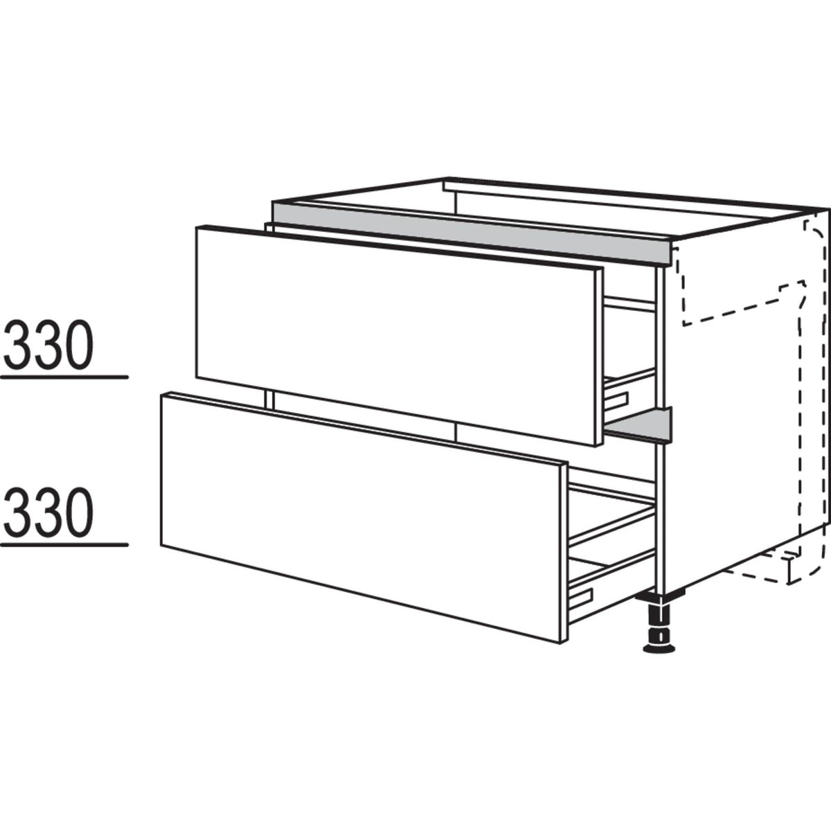 Nobilia Kochstellenschrank für Muldenlüfter NKM2A80 54338