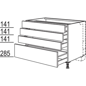 nobilia Kochstellenschrank fuer Panorama-Kochfeldabzug mit vertikalem Motor KMP3SA90 22367