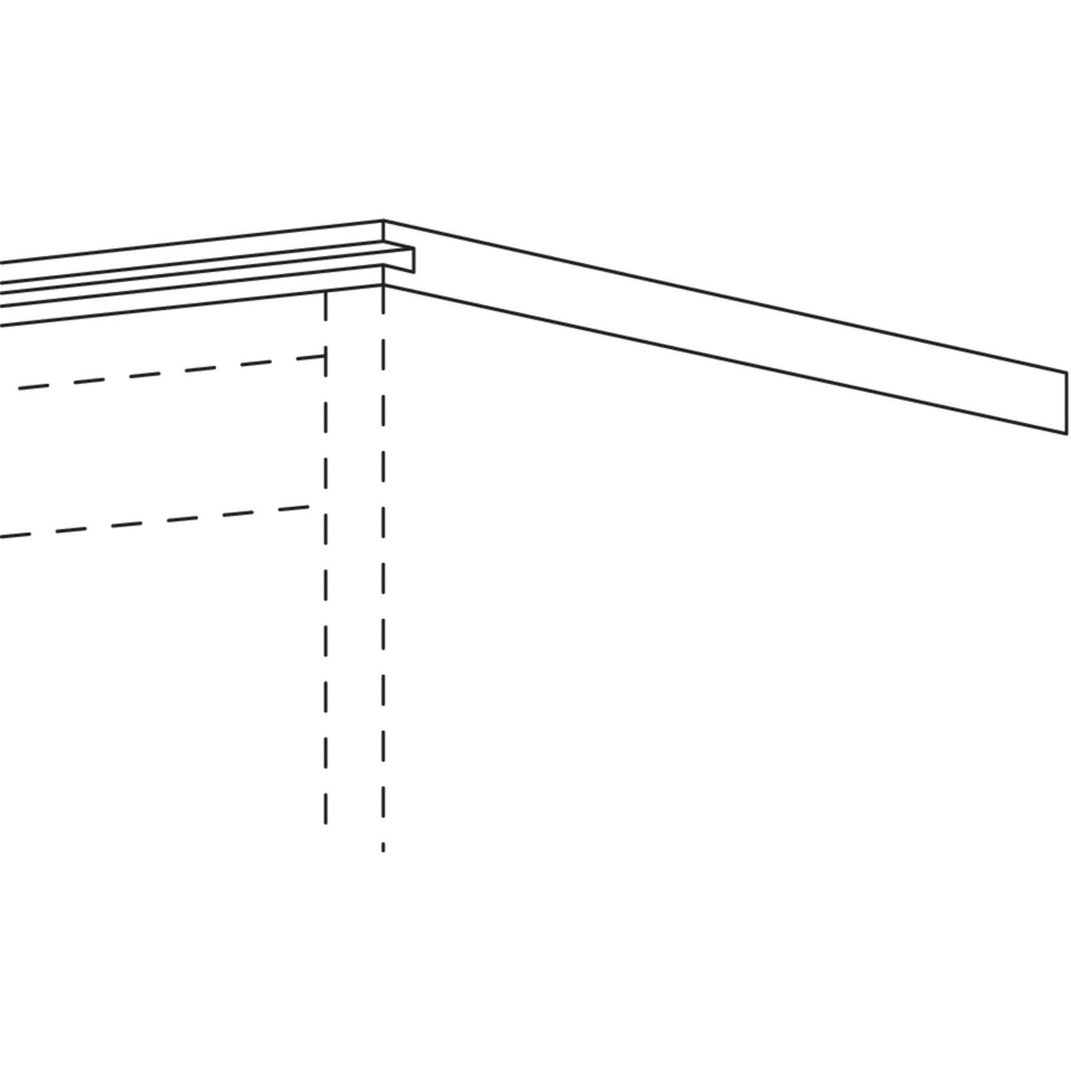 Nobilia Kranzboden- Korpusmaterial- fuer angearbeitete Kranzleisten KB56 861