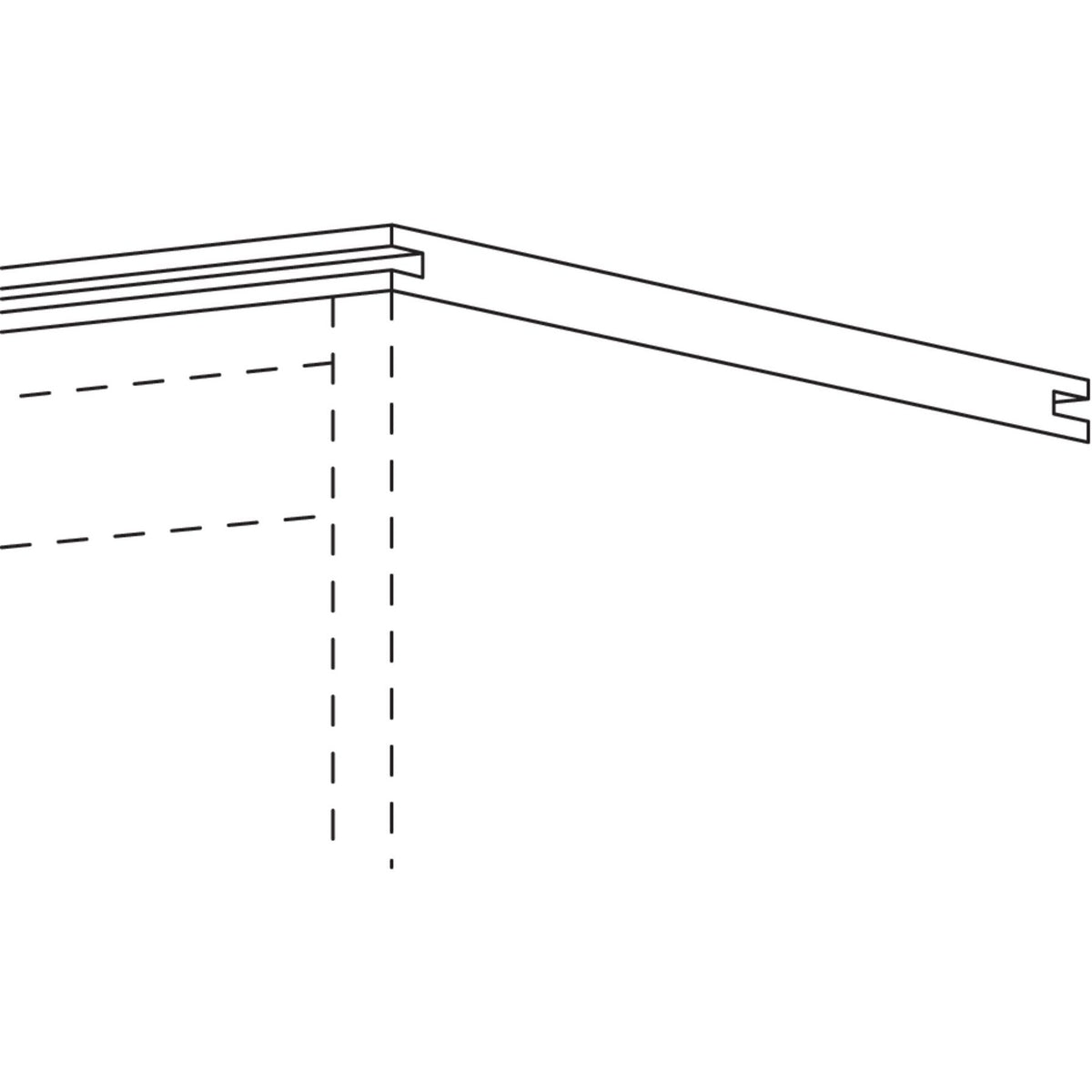Nobilia Kranzboden- Korpusmaterial- fuer beidseitig angearbeitete Kranzleisten KBB35 838