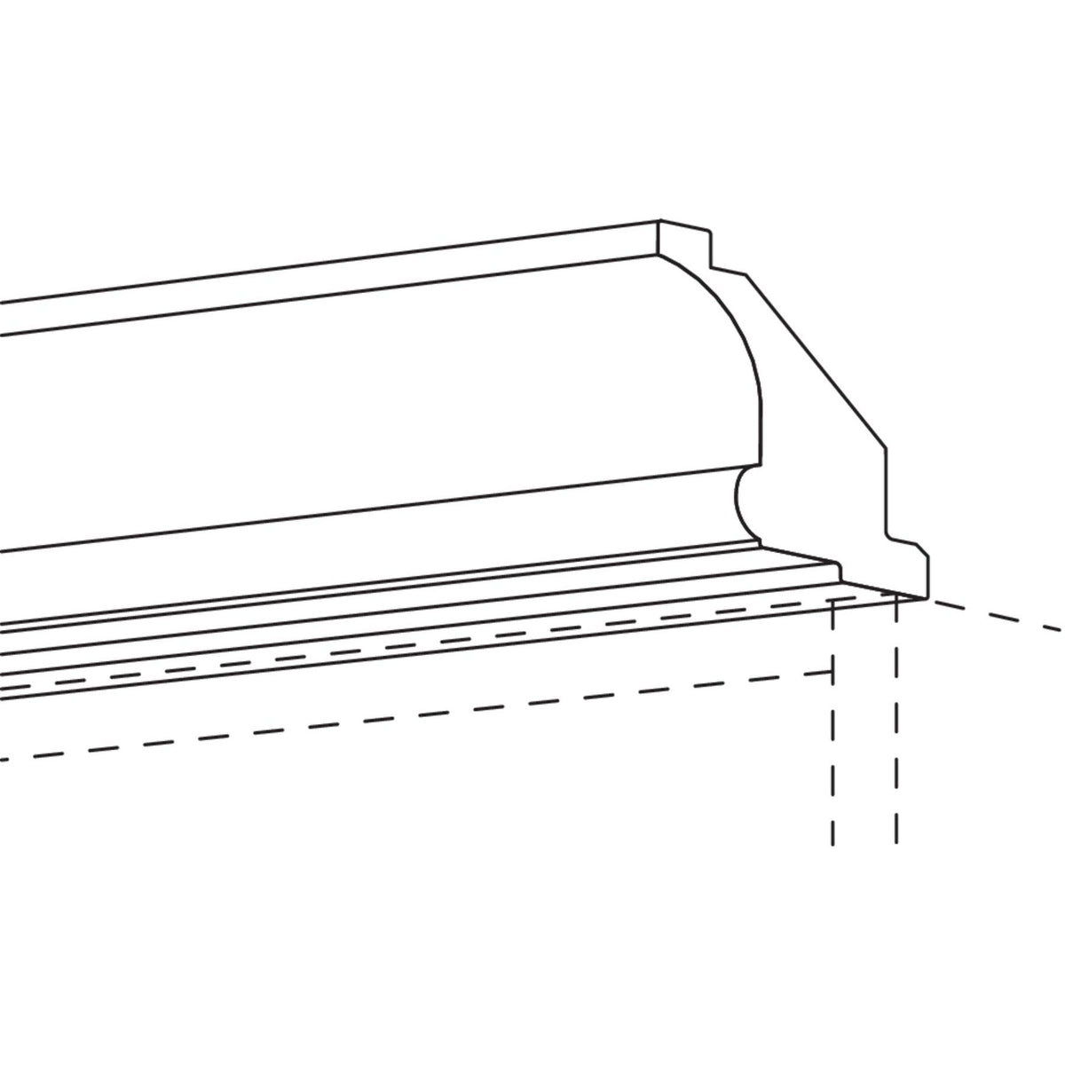 Nobilia Kranzleiste- Landhaus-Profil- gerade KLH 908
