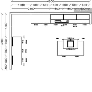 nobilia Küche Focus 470 lack Alpinweiß ultra Hochglanz 180x200x360 cm Maße
