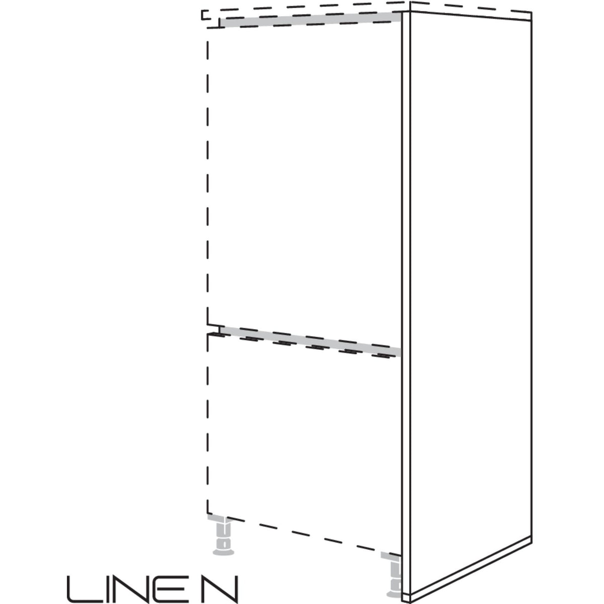 Nobilia LINE N-Abschlusswange NHWA16 16533