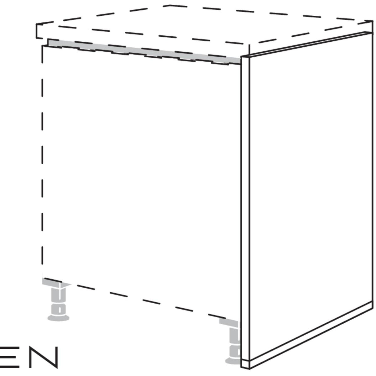 Nobilia LINE N-Abschlusswange NUWA10 50602
