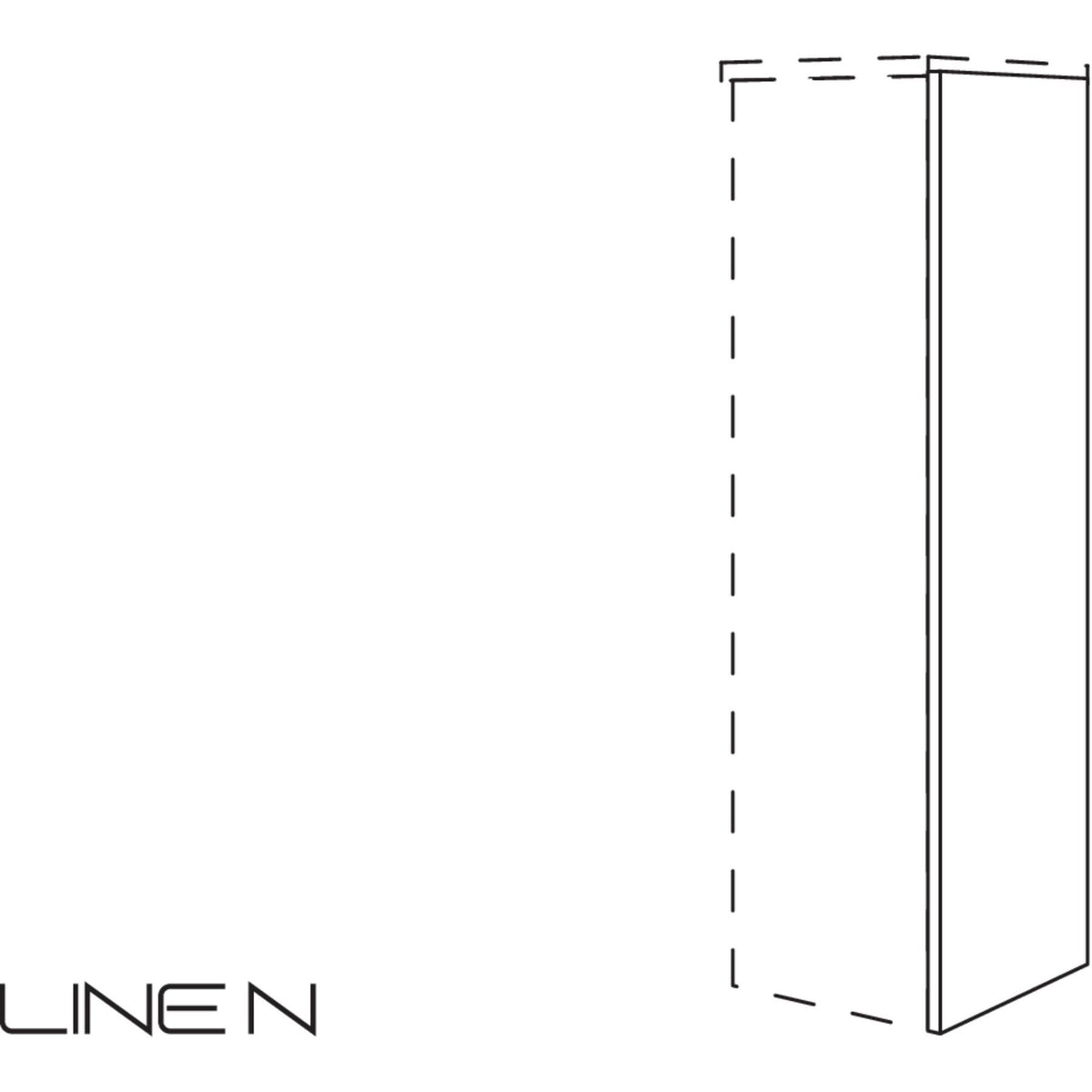 Nobilia LINE N-Abschlusswange fuer Badezimmer-Midischrank in Korpushoehe NBMW10-125 10798