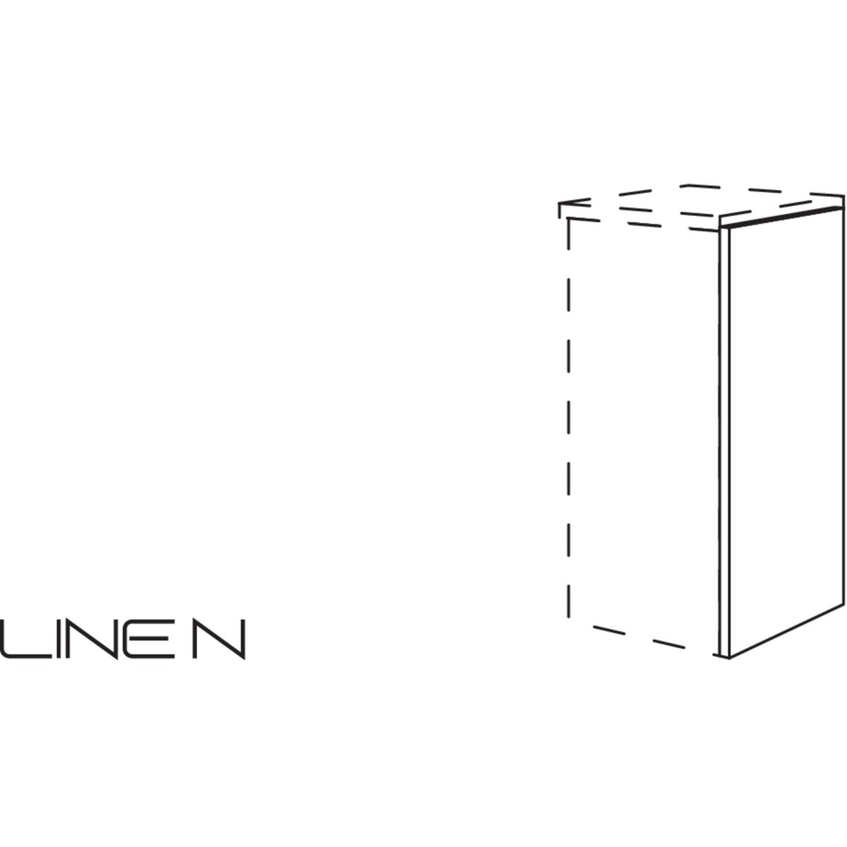 Nobilia LINE N-Abschlusswange fuer Badezimmer-Sideboard in Korpushoehe NBSW10-72 10792