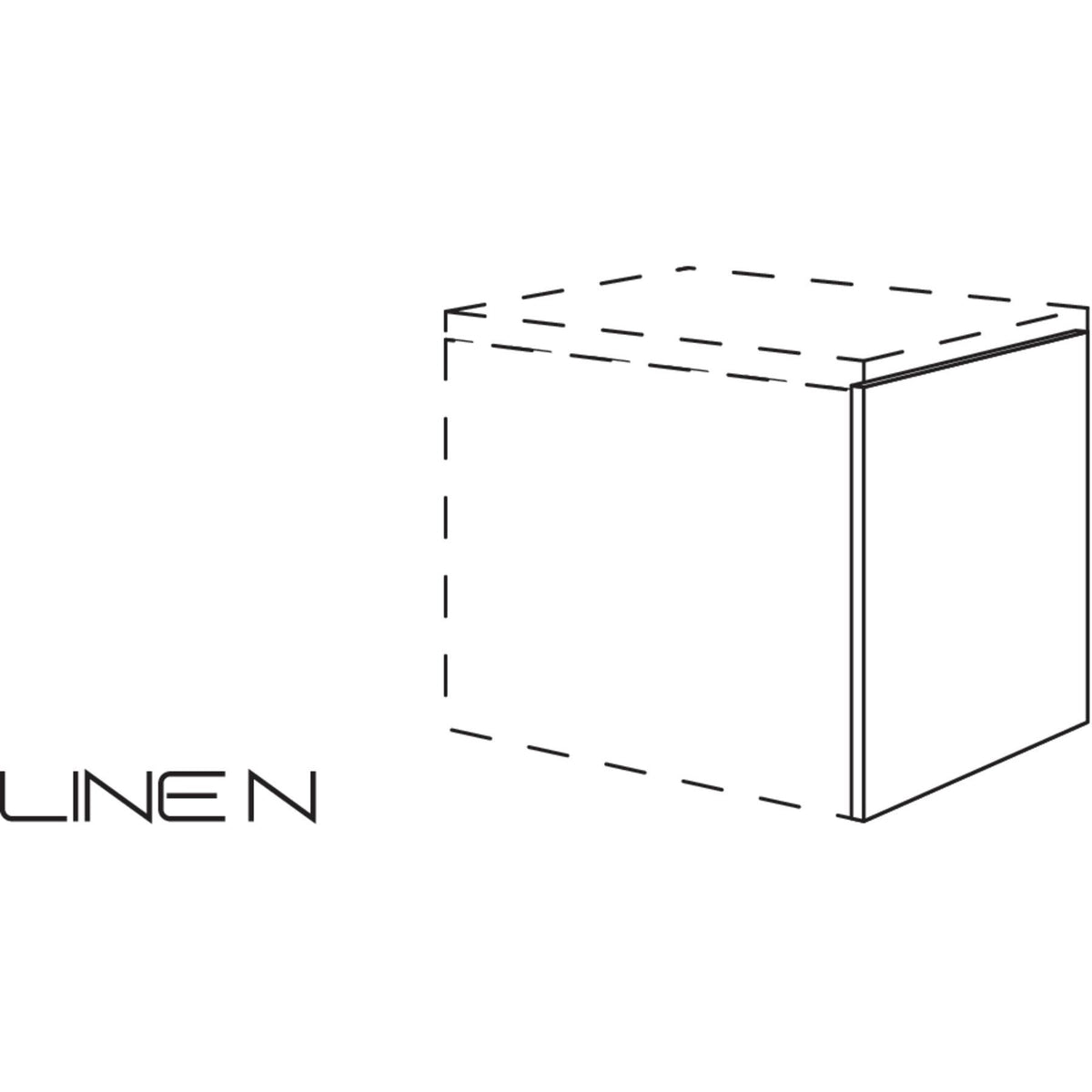 Nobilia LINE N-Abschlusswange für Badezimmer-Unterschrank in Korpushöhe NBUW10-55 10788
