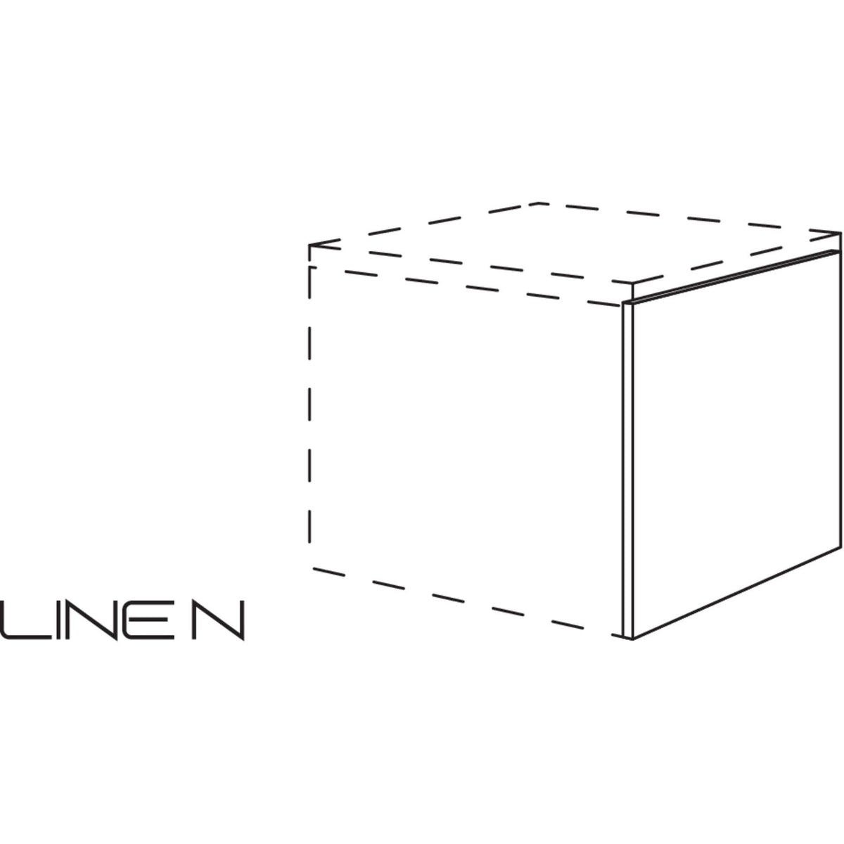Nobilia LINE N-Abschlusswange fuer Badezimmer-Unterschrank in Korpushoehe NBUW10-55T 10625