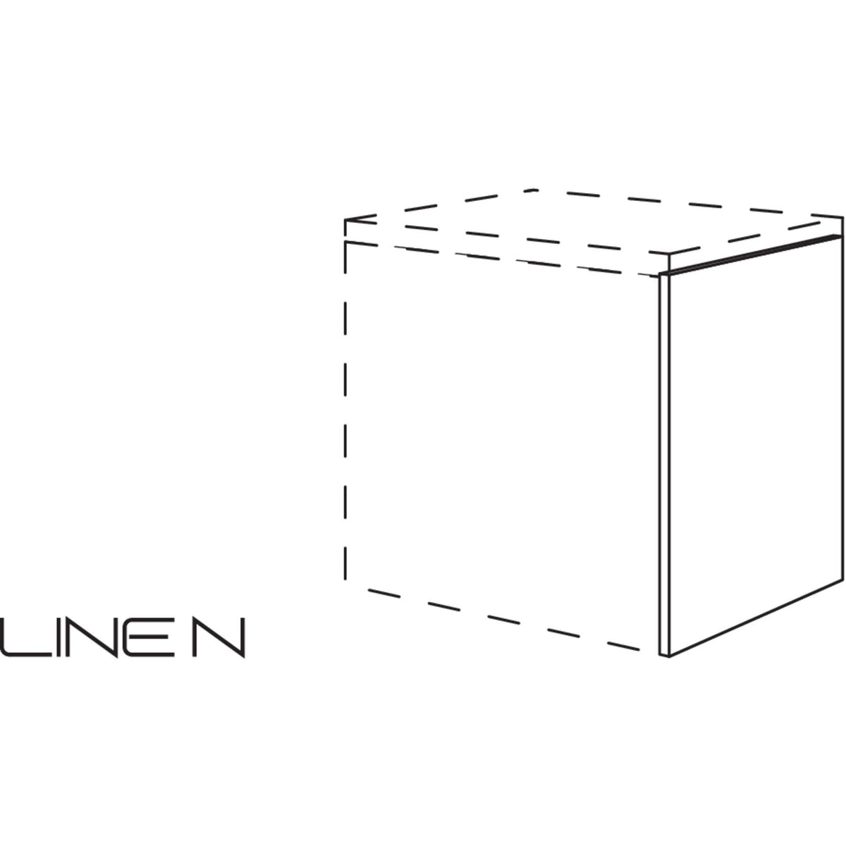 Nobilia LINE N-Abschlusswange fuer Badezimmer-Unterschrank in Korpushoehe NBUW10-63T 10629