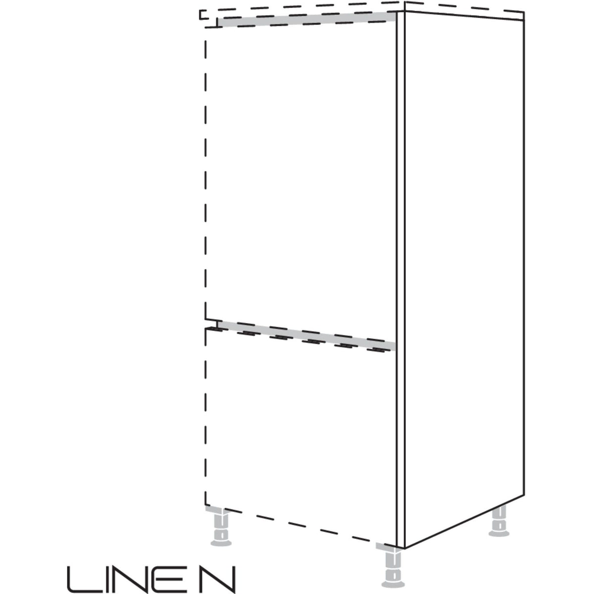 Nobilia LINE N-Abschlusswange in Korpushoehe NHWK25 25532